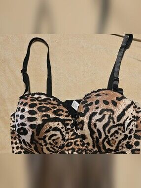 Leopard Demi Bra 38C